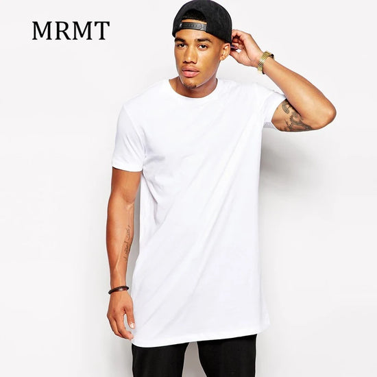 2024 MRMT blanc décontracté longue taille hommes T-Shirts Hip Hop hauts Extra longs T-Shirts pour homme palangre homme T-Shirt hommes T-Shirt