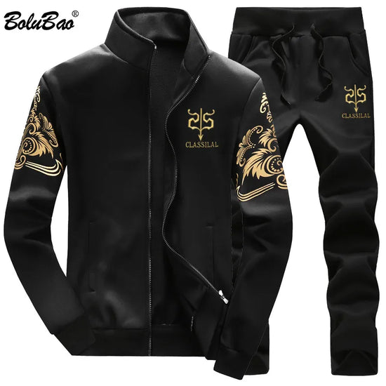 BOLUBAO Men Set Casual Sportswear Tracksuits Sets Gyms Sweatshirt + Sweatpants Sets Fashion Brand Male Two Piece Sets