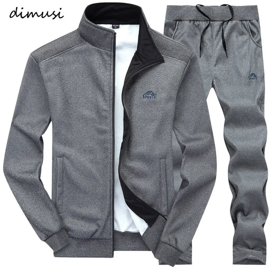 DIMUSI hommes ensembles mode automne printemps costume de sport sweat + pantalons de survêtement hommes vêtements 2 pièces ensembles mince survêtements à capuche