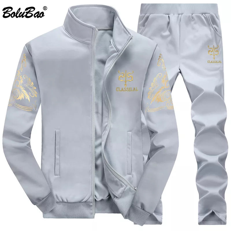 BOLUBAO Men Tracksuit Outwear Set 2 Pieces Autumn Sporting Male Fitness Sweatshirts & Sweatpants Sets Men's