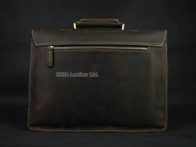 Vintage Crazy Horse Genuine Leather Men Briefcase 15" Laptop Bag Work Business Bag Shoulder Messenger Bag Male Tote Handbag M088