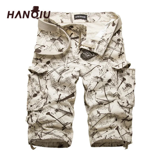 Summner – short Cargo en coton pour Homme, pantalon court de Camouflage, multi-poches, décontracté, à la mode, pour l&