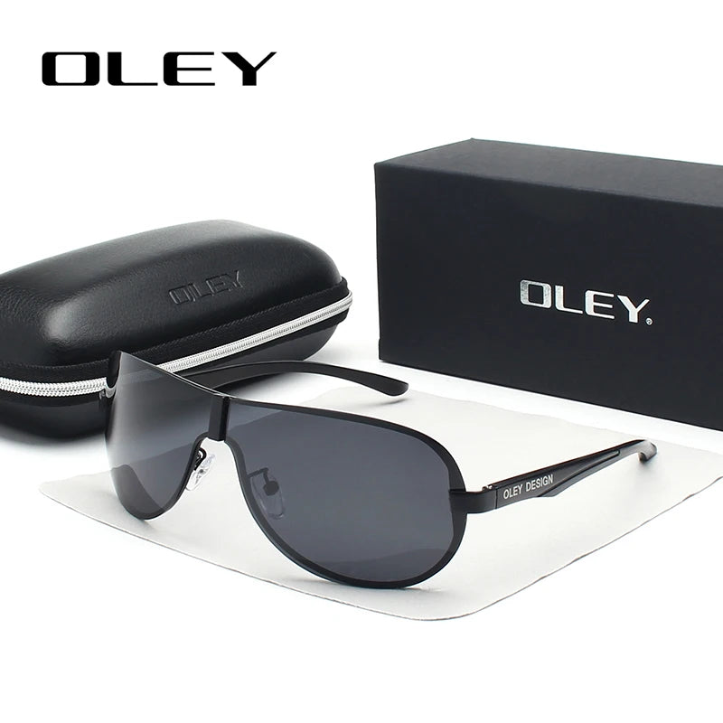 OLEY Aluminum Magnesium Men's Sunglasses Polarized Coating Mirror Sun Glasses oculos Male Eyewear Accessories For Men YA494