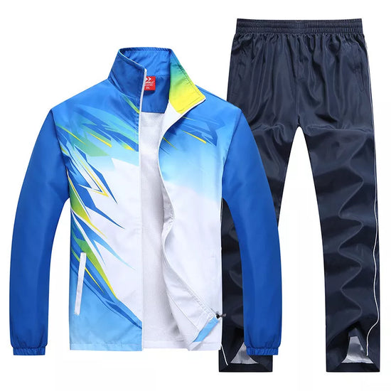 Sportswear Men New Spring Autumn Sets Training Suit  2 Piece Jacket+Pant Young Male Wear Casual Tracksuit Asia Size L-4XL