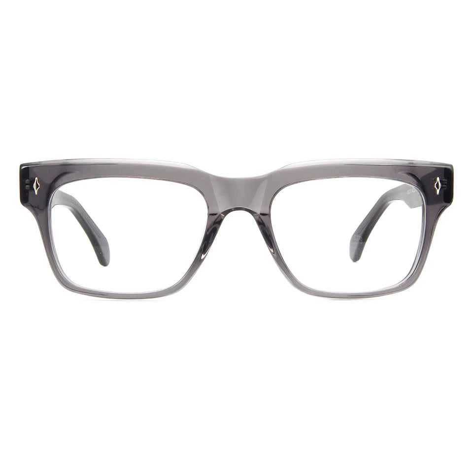 Jacques Designer Eyeglasess Frame Men Vintage Rivet Square Acetate Optical Eyewear Frames For Women Luxury Prescription Glasses
