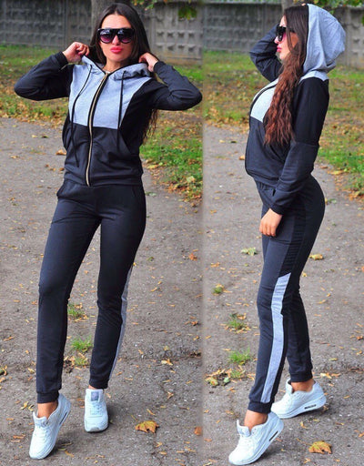 2020 Women Two Piece Outfits Casual Tracksuits Sweatsuits Sporty 2 Piece Set Hoodies and Sweatpants Fall Winter Clothes