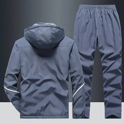 Men Tracksuit New Winter Sportswear Set Casual Suit Plus Velvet Sport Suit Male Fitness Warm Clothing Asian Size L-5XL