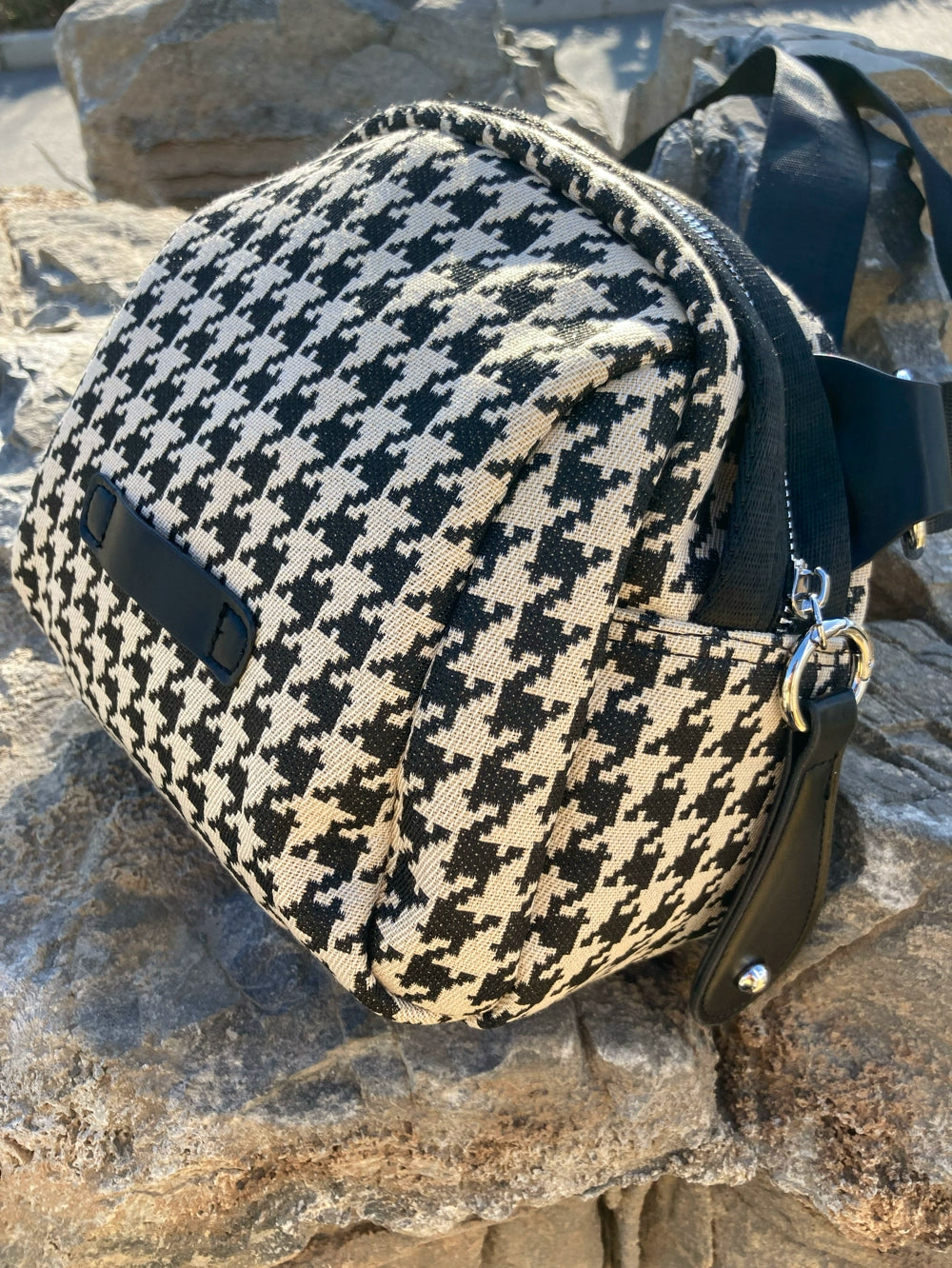 2025 New Arrival This Year Popular Bag Best Selling Houndstooth Shell Bag All-Match Fashion Western Style Oxford Cloth Canvas Women's Bag