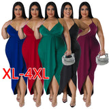 Fat Women plus Size Sexy Dress Ladies Party Braces Skirt2023
