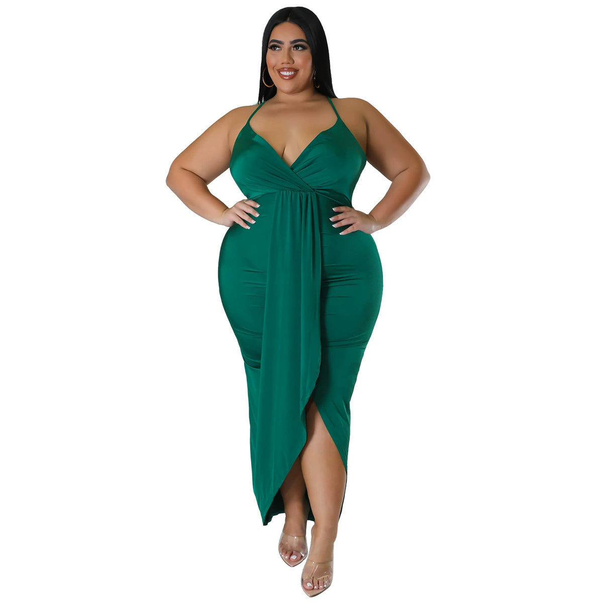 Fat Women plus Size Sexy Dress Ladies Party Braces Skirt2023