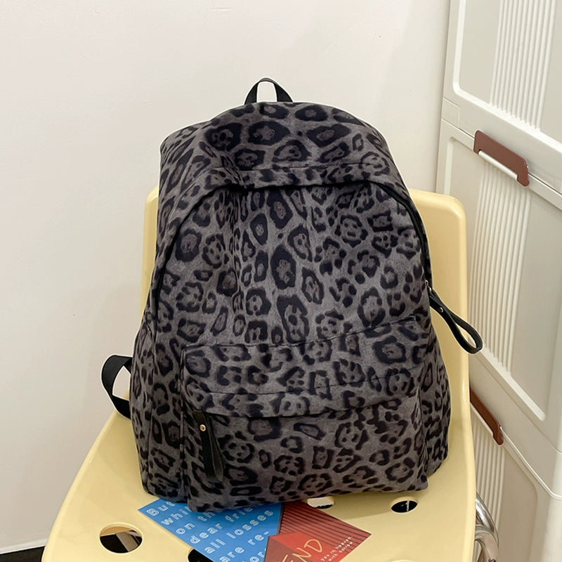 2025 New Arrival Fashion Leopard Print Backpack Female Easiest for Match Leisure Travel Backpack Sexy Style Schoolbag Ins Niche Style