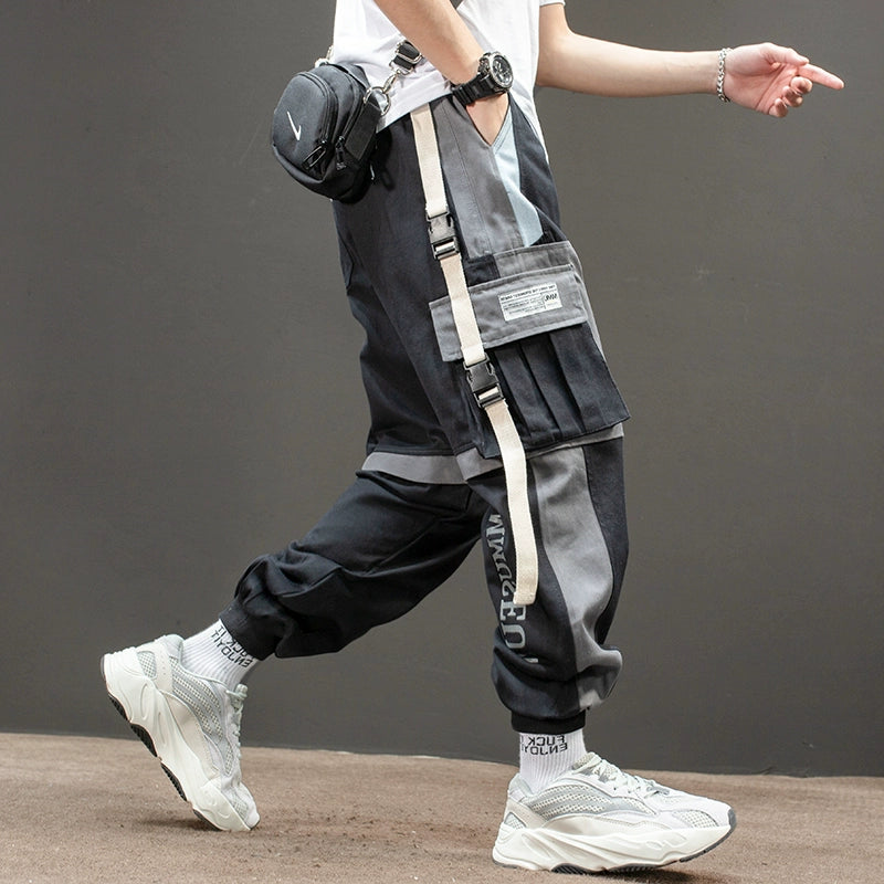 Country Trendy Cargo Loose Korean Style Patchwork Ins Pants