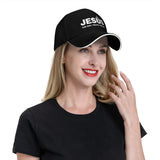1 Jesus Cross Printed Baseball Cap - Adjustable Quick Buckle Dad Cap, Breathable Polyester, Lightweight Fashion Men and Women