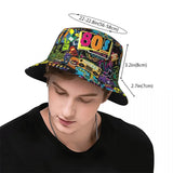 Beach Hatwear Retro 80 90s Stuff Bucket Hats Street Teen Sun Hat Graffiti Music Ispoti Cap UV Protection Fishing Fisherman Hat