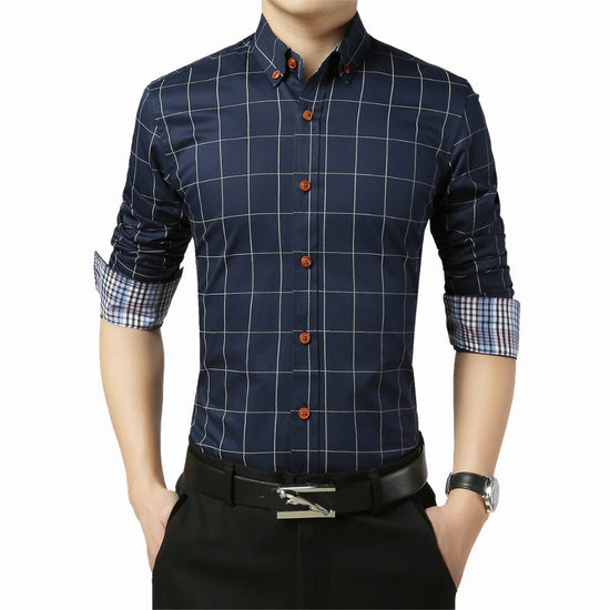 Chemise sociale pour hommes, grande taille 5XL, nouvelle mode d&