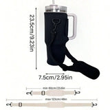 1PC Water Bottle Carrier Bag Compatible with LargeTumbler with Handle, Water Bottle Holder with Adjustable Shoulder Strap