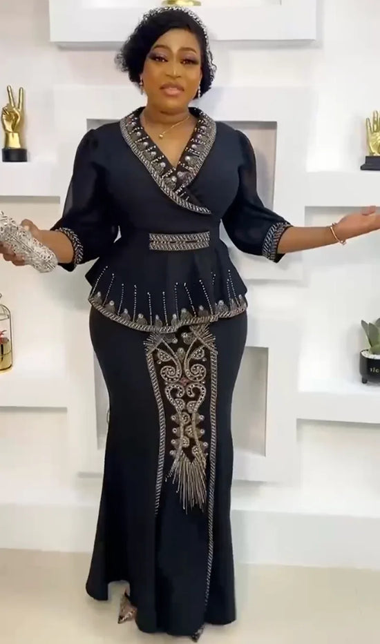 Conjunto de 2 piezas de ropa africana Dashiki, faldas africanas y Top para mujer, trajes de vestido de boda Ankara, vestido de fiesta de talla grande 2022