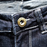 American High Street Men's Jeans Trendy Ripped Worn-out Hole Punch Elastic Straight Cut Slim Fit Streetwear Pant for All Seasons