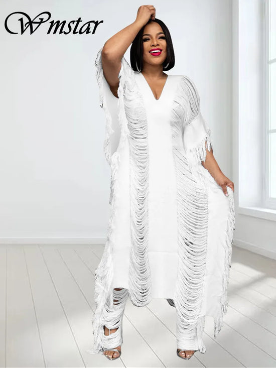 Wmstar Plus Size Dresses for Women Sexy Hollow Out Knited Elegant mini Dress Club Outfits New In Summer  Wholesale Dropshipping