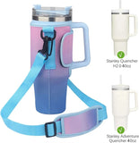 1PC Water Bottle Carrier Bag Compatible with LargeTumbler with Handle, Water Bottle Holder with Adjustable Shoulder Strap