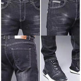 High Quality Brand Men's Fashion Narrow Leg Casual Jeans Basic Vintage Skinny Pants New Straight Leg Outside Denim Trousers Male