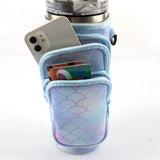 30oz 40oz Insulated Water Bottle Cover for Stanley Cup with Pouch Adjustable Shoulder Strap Anti-fall Non-slip Washable Sleeve