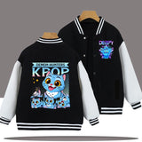 2025 Spring and Autumn New Boys and Girls KPop Devil Hunter Huntrix Baseball Jacket Suitable for Children Aged 4-14 Sports
