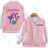 Baseball Uniform Style Jacket 2025 KPop Demon Hunters Movie Casual Outerwear Gift for Fans Boys Girls Children's Tops