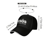 1 Jesus Cross Printed Baseball Cap - Adjustable Quick Buckle Dad Cap, Breathable Polyester, Lightweight Fashion Men and Women