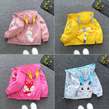 Cartoon Kids Jacket Autumn Casual Girls Windbreaker Coat Hooded Zipper Boys Outerwear 1 2 3 4 5 6 Years Old Children Clothing
