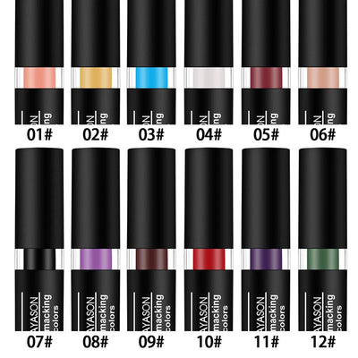 Black Lipstick Retro Dark Color Lipsticks Matte Waterproof Blue Vampire Color Holloween Party Makeup Maquillaje Lip Pencil YZL9