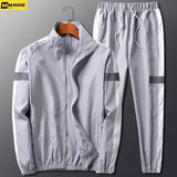2Pcs Men Tracksuit Hoodie Tops Joggers Pants Tracksuit Set Male Running Jogging Sportswear Hooded Pants Mens Sweat Suit 2024