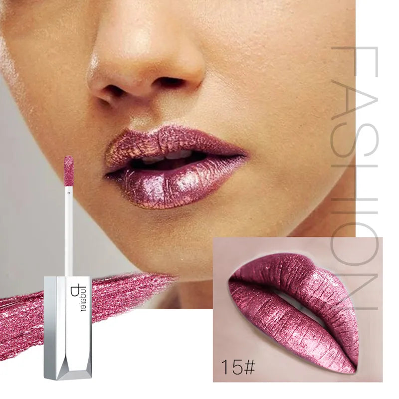 Pearlescent Lip Gloss Long Lasting Waterproof Lipstick Shimmer Diamond Lip Tint Glitter Lipgloss Cosmetics For Daily Makeup