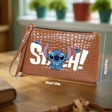 1pc Stitch Long Wallet Ultra-Thin With Wristlet, Multifunction Mobile Phone Bag Card Holder Key Pouch Portable Zippered Coin Bag