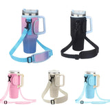 1PC Water Bottle Carrier Bag Compatible with LargeTumbler with Handle, Water Bottle Holder with Adjustable Shoulder Strap