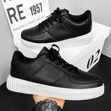 Big Size 50 Fashion White Men Casual Sneakers Breathable Comfortable Outdoor Running Shoes Leather Tennis Shoes Couple Footwear