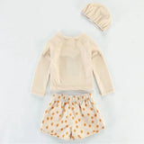 Children's long sleeved swimsuit Boys and girls aged 1-8 pure cotton swimsuit set cute cartoon Swimsuit Swimsuit and pants