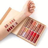 12 Color Matte Liquid Lipstick Kit Long-Lasting Non-Stick Waterproof Korean Makeup Lip Gloss for Women