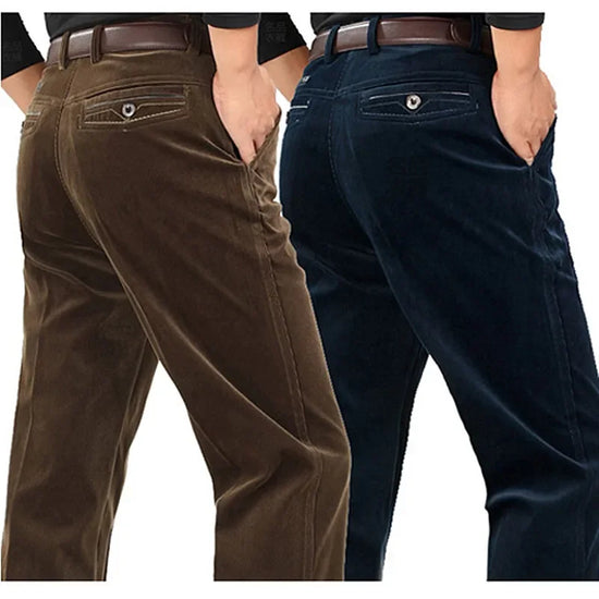 Corduroy pants loose middle-aged joggers middle-aged men dad installed in autumn and winter 2023 men&