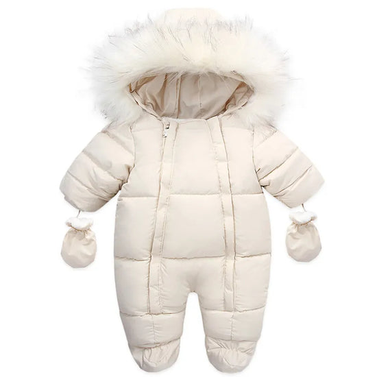 0-24M Newborn Baby Girl Clothes Winter Cotton Baby Romper With Gloves Children&