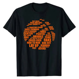 Basketball Terms Motivational Word Cloud T-Shirt Basketball-Player Graphic Tee Tops Funny Short Sleeve Letters Printed Outfits