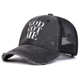 1piece Unisex Letter Printing Wash Baseball Net Caps Spring Summer Outdoor Adjustable Casual Hats Sunscreen Hat ﻿