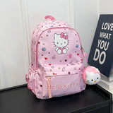 1 Set Hello Kittys Backpack, Kuromis Cinnamorolls Cute Daypack, Cartoon Anime Schoolbag Bag, Girl Casual Travel Commute Knapsack
