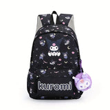 1 Set Hello Kittys Backpack, Kuromis Cinnamorolls Cute Daypack, Cartoon Anime Schoolbag Bag, Girl Casual Travel Commute Knapsack