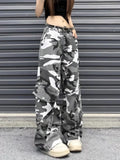 2024 Ropa Y2K Streetwear Multi Pockets Camouflage Baggy Cargo Jeans Pants For Women Clothing Wide Leg Hip Hop Lady Long Trousers