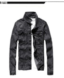 2025 Autumn Winter Men Jean Set Jacket New Tide Cowboy Jeans Suit Jacket Handsome Men's Clothing Cultivate One's Morality