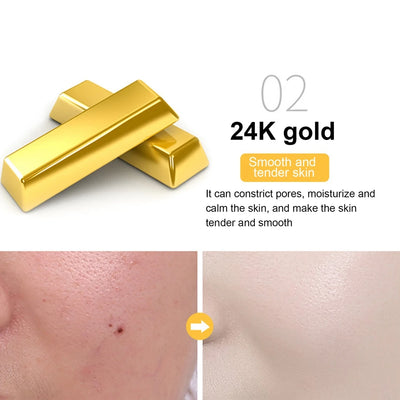 30/60/100ml 24K Gold Face Serum Brightening Skin Tone Hyaluronic Acid Moisturizing Essence Anti wrinkle Whiten Gold Skin Serum