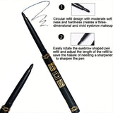 3Pcs Waterproof & Sweat-Proof Black Eyeliner Pencil - Long-LastingSmudge-Proof for Bold Eye Makeup, Easy Glide Formula for Perfe