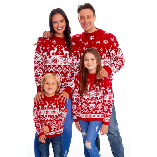 Pyjama de noël pour famille, vêtements assortis pour maman et fille, pull en coton imprimé joyeux noël, tenues de noël assorties pour la famille