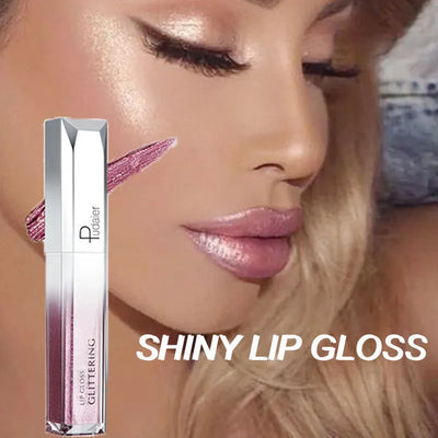 Pearlescent Lip Gloss Long Lasting Waterproof Lipstick Shimmer Diamond Lip Tint Glitter Lipgloss Cosmetics For Daily Makeup